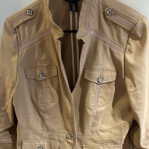 WHBM tan military style jacket